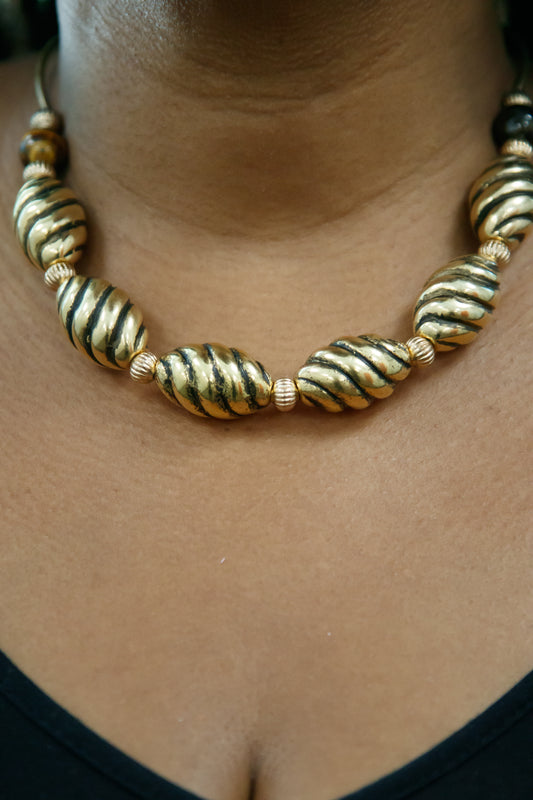 Tiger Barrel Necklace