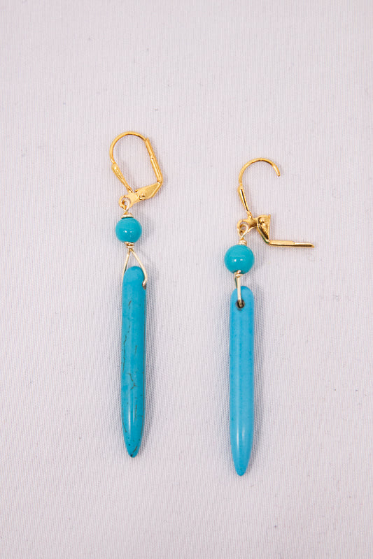 Blue drop earring for women