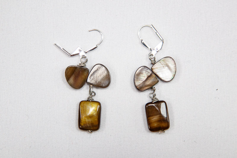 Brown Leaf Earring